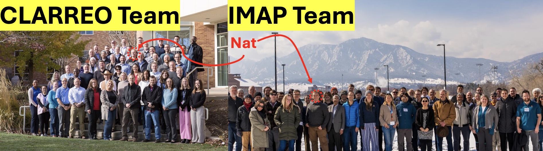 Nat with the CLARREO and IMAP teams at LASP, CU Boulder
